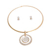 Gold Rigid Hook Round Crystal Choker