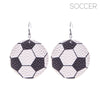 Soccer Vegan Leather Earrings