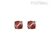 Gold Football Cushion Cut Studs