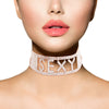 Gold SEXY 18 Row Rhinestone Choker