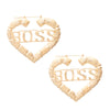 Dozen BOSS Heart Hoop Earrings