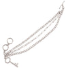 Silver Layered Chain Key Bracelet