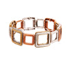 Mixed Metal Square Bracelet