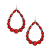 Dark Coral Teardrop Earrings